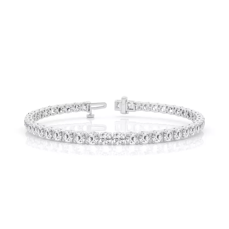 14K White Gold Four-Prong Diamond Tennis Bracelet (7 ct tw)